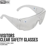 3000 - VISITORS CLEAR SAFETY GLASSES