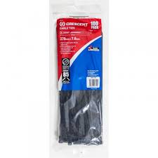 WB15100 - BLK CABLE TIE 370x7.6mm 100PK