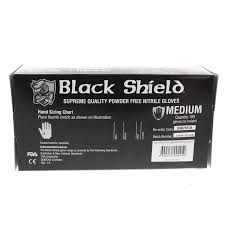 GNB218 XL - BLACK SHIELD DISPOSABLE GLOVES